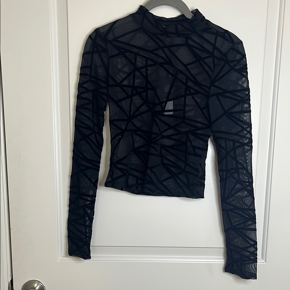 Fashion Nova Black Asymmetrical Fitted Blouse